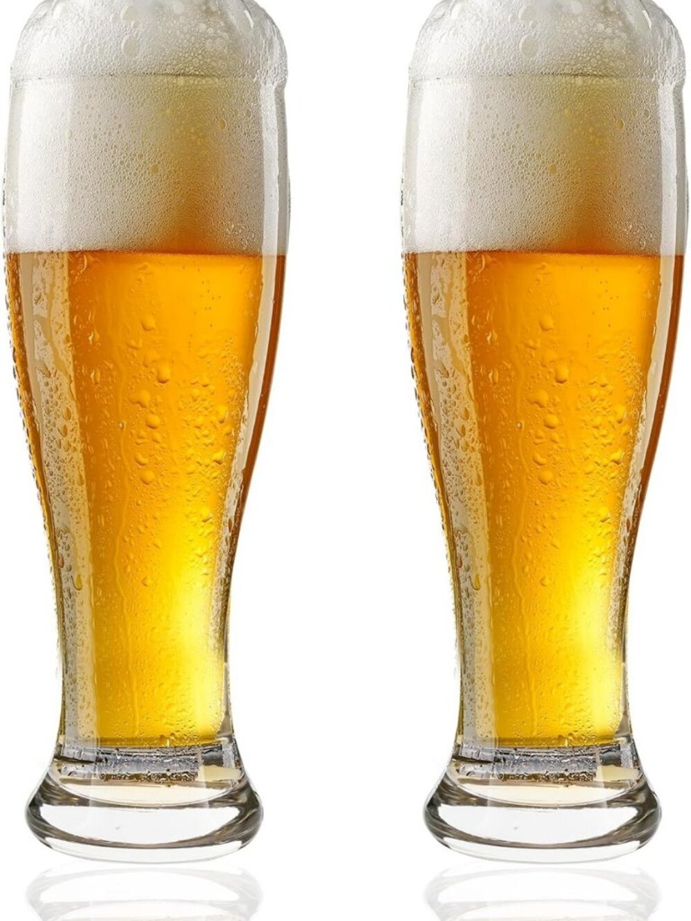 Set of 2 Premium 24oz Pilsner Beer Glasses - Tall, Heavy Base, Crystal Clear